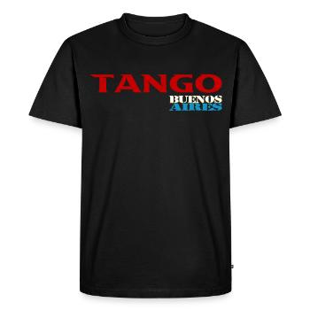 Tango - Men's Premium Organic T-Shirt - black - Front - Nico (187cm)