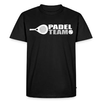 L’équipe de padel - T-shirt Premium bio Homme - noir - Devant - Nico (187cm)