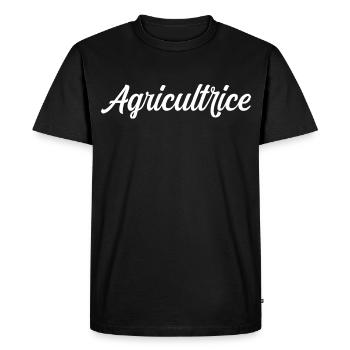 Agricultrice Fermière Culture Élevage Terre Pro - T-shirt Premium bio Homme - noir - Devant - Nico (187cm)