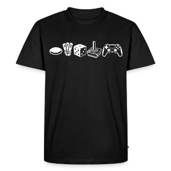 Controller Evolution | Gamers - Men's Premium Organic T-Shirt - black - Front - Nico (187cm)