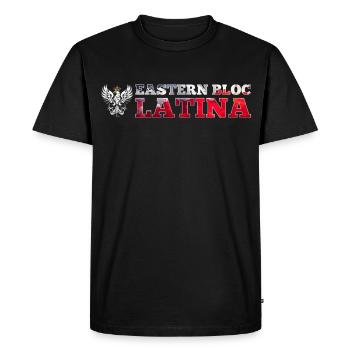 Bloc de l’Est Latina Pole Pologne Aigle Blanc Cadeau - T-shirt Premium bio Homme - noir - Devant - Nico (187cm)