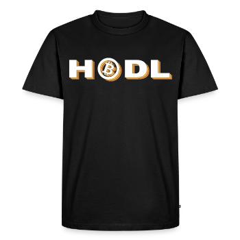 Bitcoin - Hodl - T-shirt Premium bio Homme - noir - Devant - Nico (187cm)