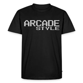 Arcade Style - Men's Premium Organic T-Shirt - black - Front - Nico (187cm)