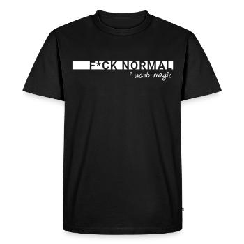 F*ck Normal – I Want Magic - Men's Premium Organic T-Shirt - black - Front - Nico (187cm)