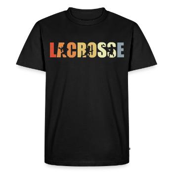 Lacrosse Vintage Look - T-shirt Premium bio Homme - noir - Devant - Nico (187cm)