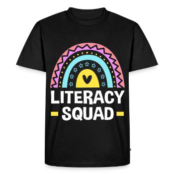 Bookworm Reading Enseignant d’école primaire - T-shirt Premium bio Homme - noir - Devant - Nico (187cm)
