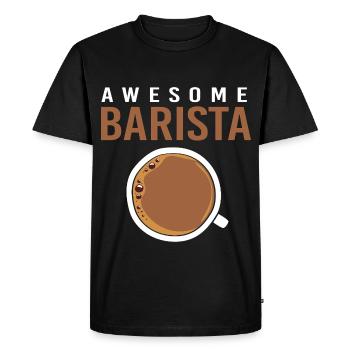 Espresso Coffee Caffeine Barista - Men's Premium Organic T-Shirt - black - Front - Nico (187cm)