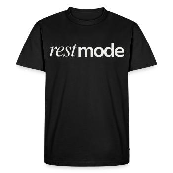 Mode repos - T-shirt Premium bio Homme - noir - Devant - Nico (187cm)