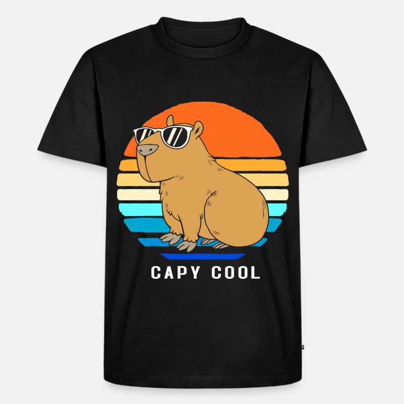 Capybara Capibara - Männer Premium Bio T-Shirt - Schwarz
