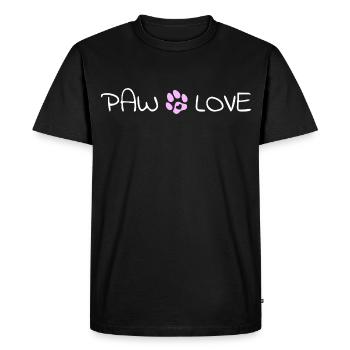 Paw Love Lover T-Shirt for Dogs Mom / Dad - Men's Premium Organic T-Shirt - black - Front - Nico (187cm)