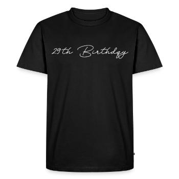 29e anniversaire - T-shirt Premium bio Homme - noir - Devant - Nico (187cm)