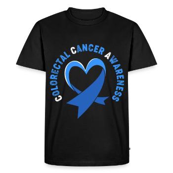 Côlon, Cancer, Gros Intestin - T-shirt Premium bio Homme - noir - Devant - Nico (187cm)