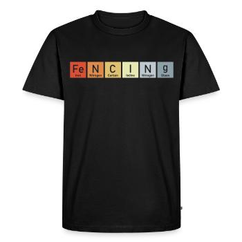 Fencing Periodic Table of the Elements - Men's Premium Organic T-Shirt - black - Front - Nico (187cm)