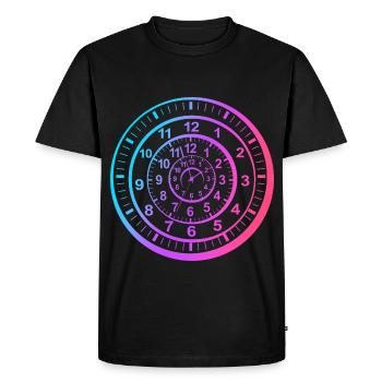 Voyage dans le temps - T-shirt Premium bio Homme - noir - Devant - Nico (187cm)