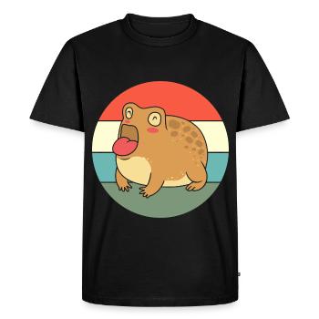 Pluie du désert Grenouille Frosch - T-shirt Premium bio Homme - noir - Devant - Nico (187cm)