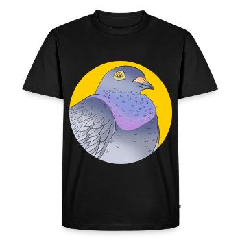 Pigeon Race Pigeon Pigeons - Men's Premium Organic T-Shirt - black - Front - Nico (187cm)