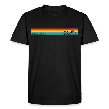 Millésime 1981 - T-shirt Premium bio Homme - noir - Devant - Nico (187cm)