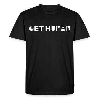 Get Human - Men's Premium Organic T-Shirt - black - Front - Nico (187cm)