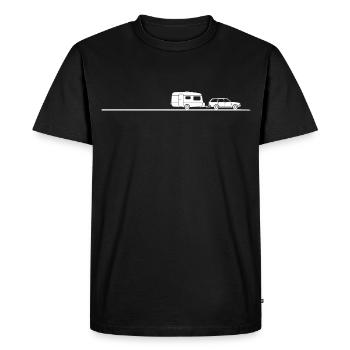 Chemise de camping caravane pour les amateurs de caravanes - T-shirt Premium bio Homme - noir - Devant - Nico (187cm)