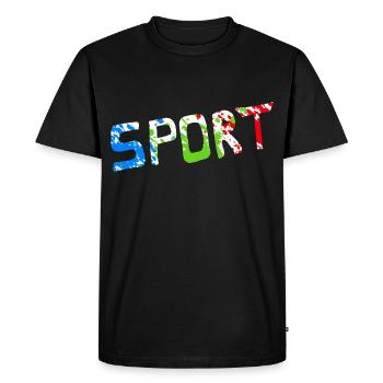 Sport - T-shirt Premium bio Homme - noir - Devant - Nico (187cm)