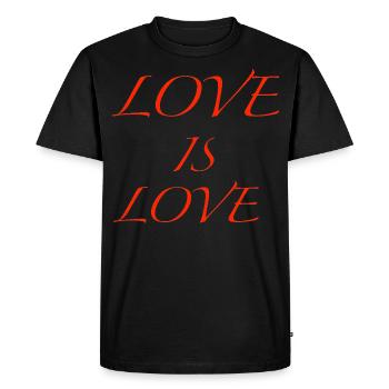 Love - Men's Premium Organic T-Shirt - black - Front - Nico (187cm)