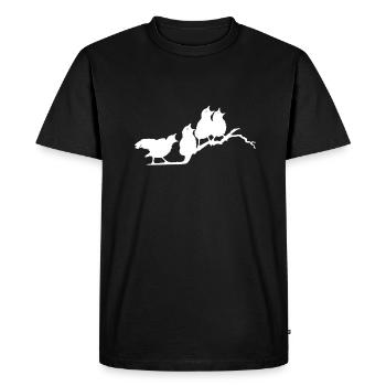Sparrows branch ornithologist - Men's Premium Organic T-Shirt - black - Front - Nico (187cm)