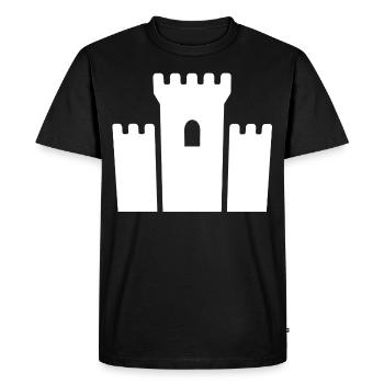 château - T-shirt Premium bio Homme - noir - Devant - Nico (187cm)