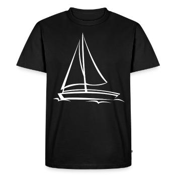 sailing ship - Men's Premium Organic T-Shirt - black - Front - Nico (187cm)