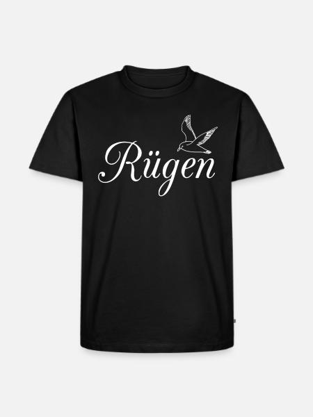 Rügen Möwe - Männer Premium Bio T-Shirt - Schwarz