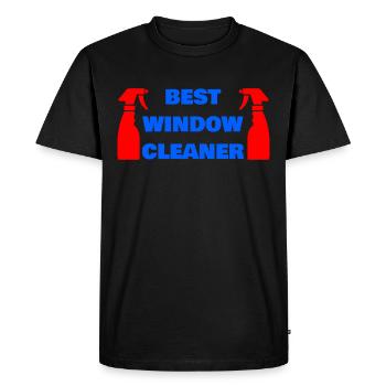 BEST WINDOW CLEANER - T-shirt Premium bio Homme - noir - Devant - Nico (187cm)