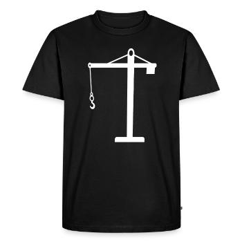 grue - T-shirt Premium bio Homme - noir - Devant - Nico (187cm)