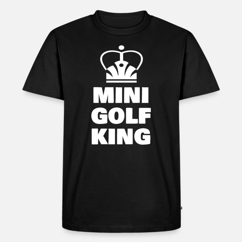 MINIGOLF KING - Männer Premium Bio T-Shirt - Schwarz