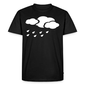 rain cloud - Men's Premium Organic T-Shirt - black - Front - Nico (187cm)