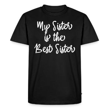Ma soeur est la meilleure soeur - T-shirt Premium bio Homme - noir - Devant - Nico (187cm)