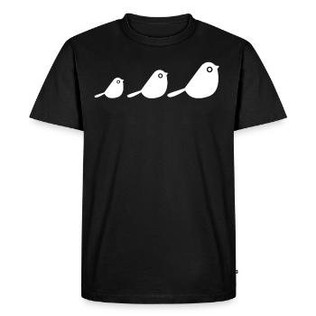 Des oiseaux - T-shirt Premium bio Homme - noir - Devant - Nico (187cm)