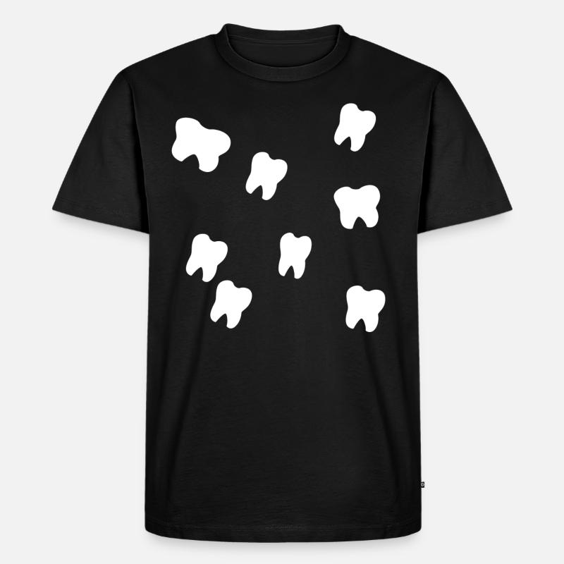 Zähne - Männer Premium Bio T-Shirt - Schwarz