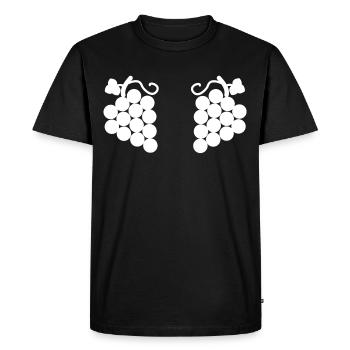 les raisins - T-shirt Premium bio Homme - noir - Devant - Nico (187cm)
