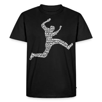 Freerunner Parkour Freerunning Parkour Runner - Men's Premium Organic T-Shirt - black - Front - Nico (187cm)
