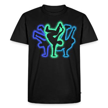 Breakdance Silhouettes Boys Men Breakdancers - Men's Premium Organic T-Shirt - black - Front - Nico (187cm)