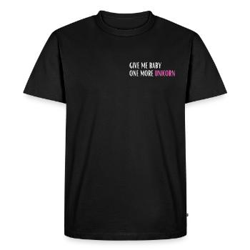 Donnez-moi bébé une licorne de plus - T-shirt Premium bio Homme - noir - Devant - Nico (187cm)