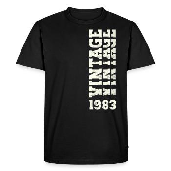 40th Birthday Man Vintage 1983 Vintage - T-shirt Premium bio Homme - noir - Devant - Nico (187cm)