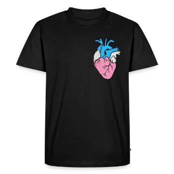 Coeur de LGBT LGBT - T-shirt Premium bio Homme - noir - Devant - Nico (187cm)