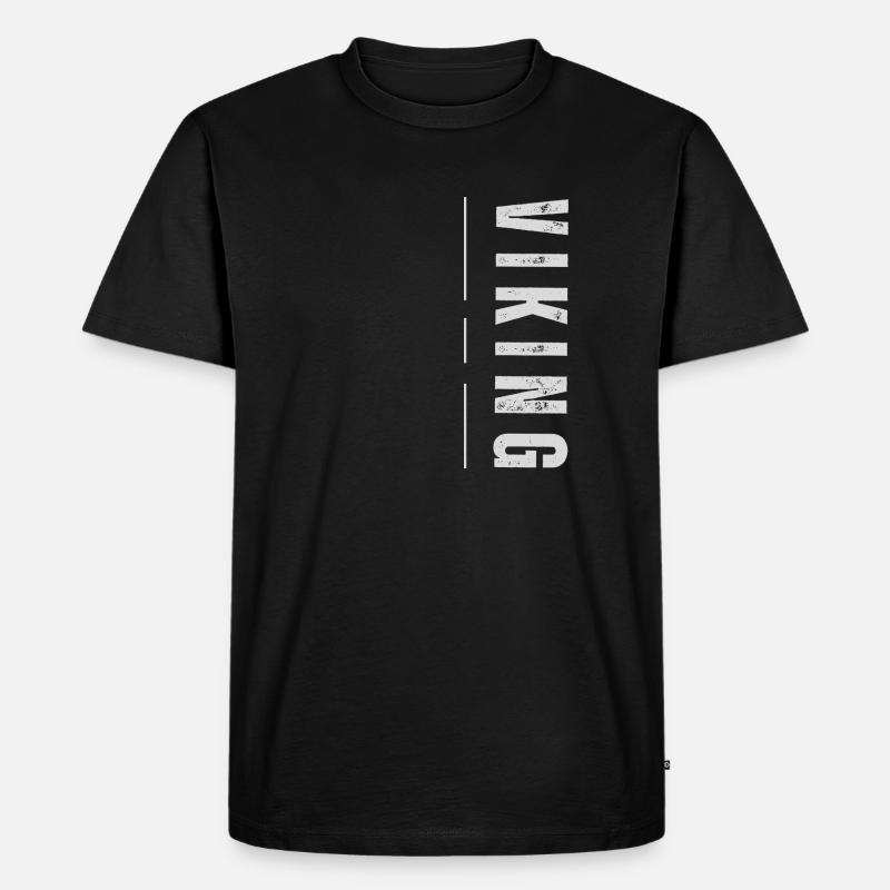 Wikinger - Männer Premium Bio T-Shirt - Schwarz