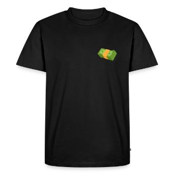 Cadeau de paquet d'argent comptant - T-shirt Premium bio Homme - noir - Devant - Nico (187cm)