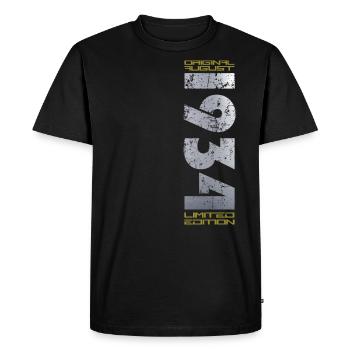 90th Birthday Original August 1934 Born 1934 - Men's Premium Organic T-Shirt - black - Front - Nico (187cm)