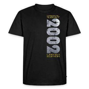 22ème Anniversaire Original Août 2002 Millésime 2002 - T-shirt Premium bio Homme - noir - Devant - Nico (187cm)