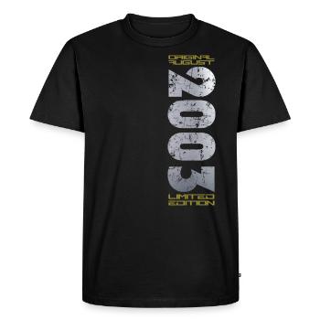 21st Birthday Original August 2003 Vintage 2003 - Men's Premium Organic T-Shirt - black - Front - Nico (187cm)