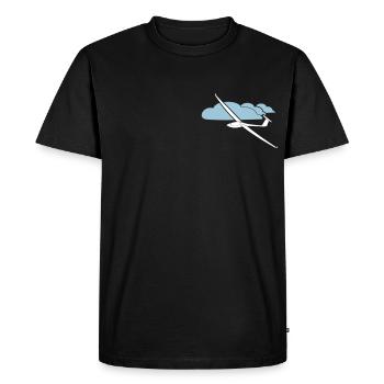Route nuageuse planeur Soleil Planeur - T-shirt Premium bio Homme - noir - Devant - Nico (187cm)