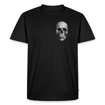 Realistic Skull | Edgy Bones | Gothic Graphics - Men's Premium Organic T-Shirt - black - Front - Nico (187cm)