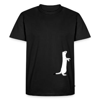Ermine - T-shirt Premium bio Homme - noir - Devant - Nico (187cm)